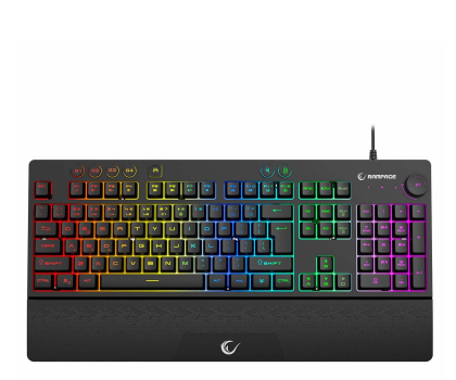 Klawiatura RAMPAGE Simula RGB Makro czarna KB-GX65